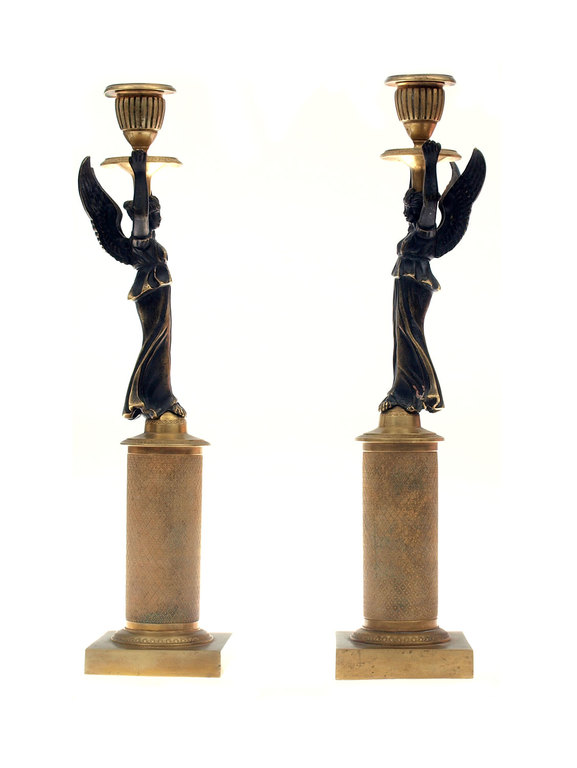Empire style pair of candlesticks