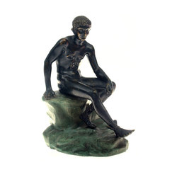 Bronze sculpture 'Ancient Greek mythology the character of Hermes'