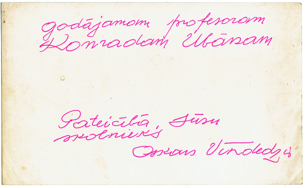 Postcard from. Vīndedzis Konrads Ubans