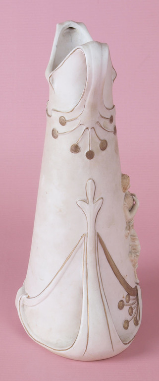Art Nouveau biscuit vase