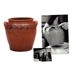 Keramikas pods ar 2 fotogrāfijām
