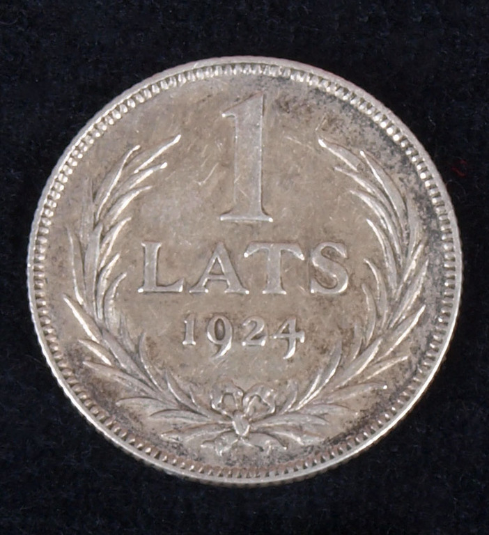 Silver one-lat coin - 1924 