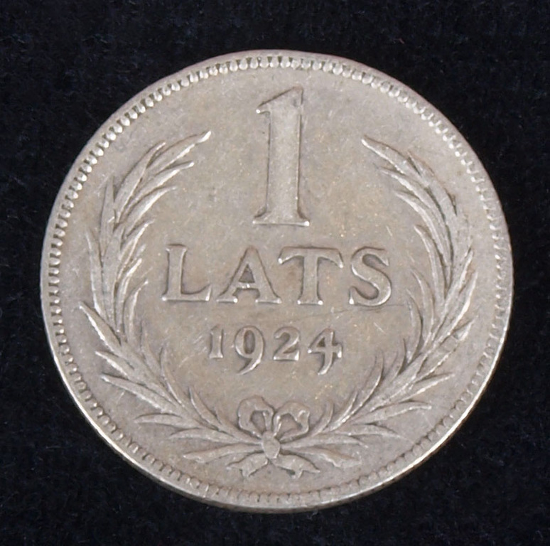 Silver one-lat coin - 1924 