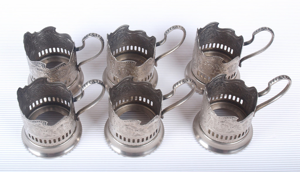 Metal glass holder(6 pieces)