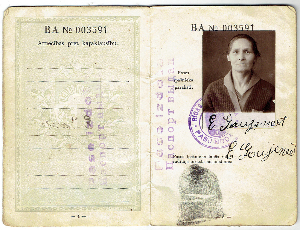 Passport Ievas Gaujienietis