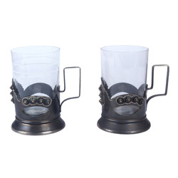 Metal glass holder(2 pieces)