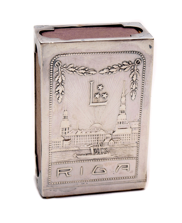 Silver matchbox box