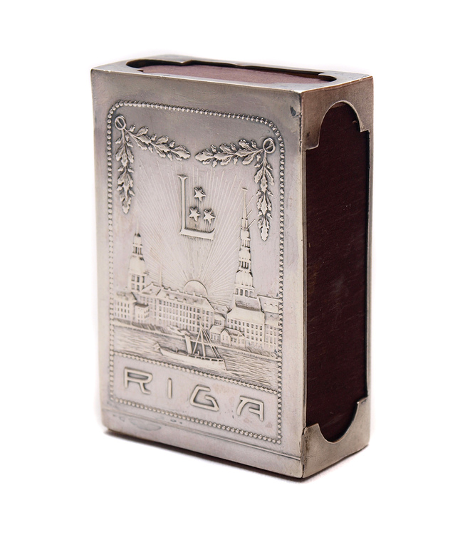 Silver matchbox box