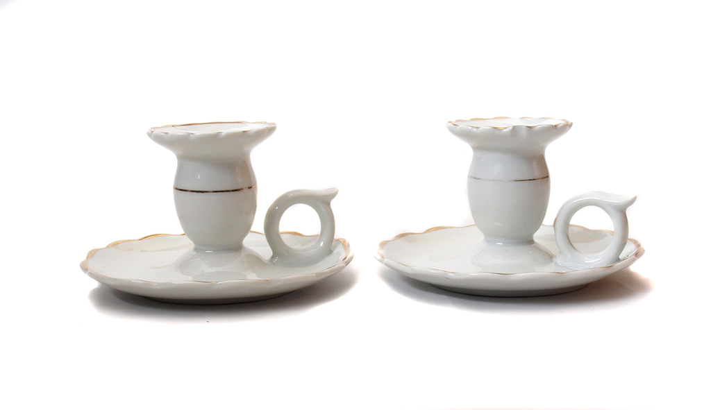 Porcelain candlesticks - couple