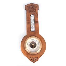 Wooden barometer in  latvian language