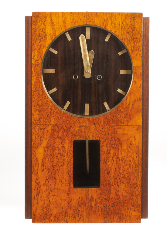 Часы из карельской березы в стиле Арт-деко