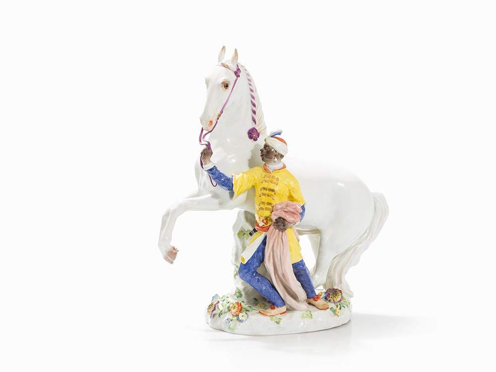 Porcelain figure 'Negro with horse'