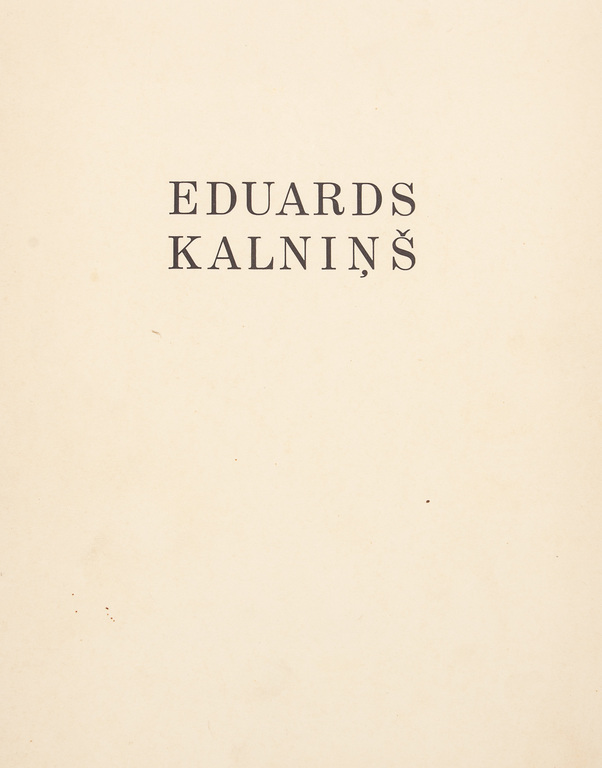 Eduarda Kalniņa gleznu izstādes katalogs