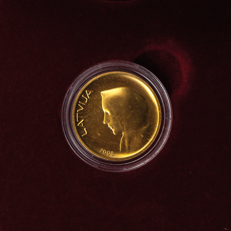 Золотые и серебряные коллекционные монеты латов Латвийской банки - полный комплект (95 шт.)