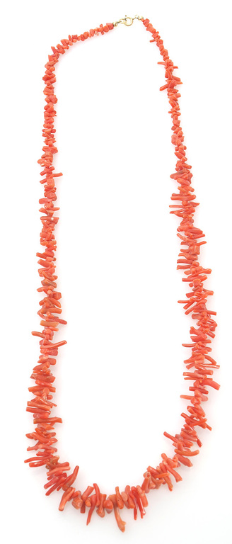 Sarkano koraļļu krelles( 2 gab.)