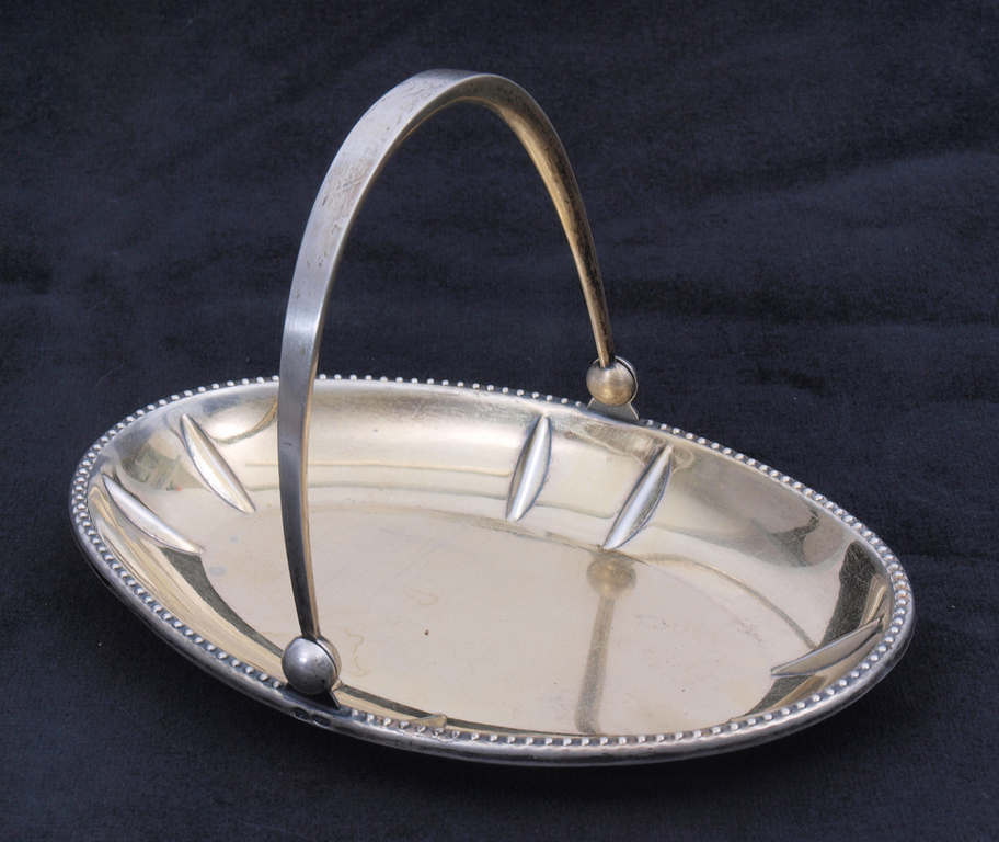 Silver glasses with tray