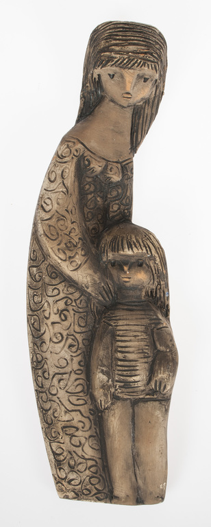 Keramikas dekors „Ceilonas sieviete ar bērnu”