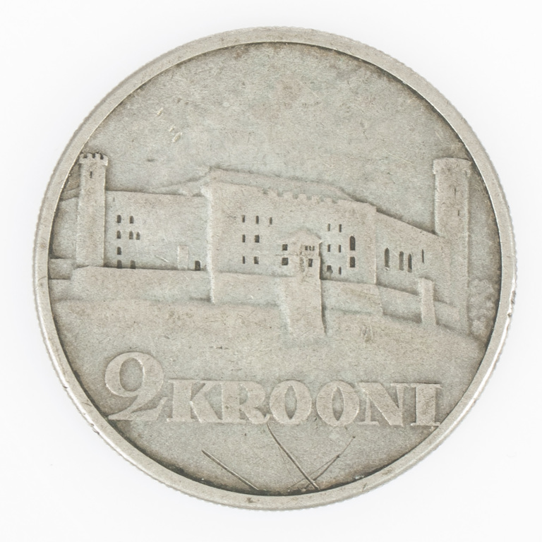 Igauņu divu kronu monēta 1930.g.