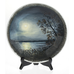 Porcelāna šķīvis ar gleznojumu ”Mēnessgaisma”