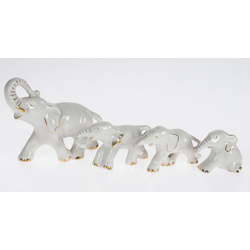 Porcelain elephant set