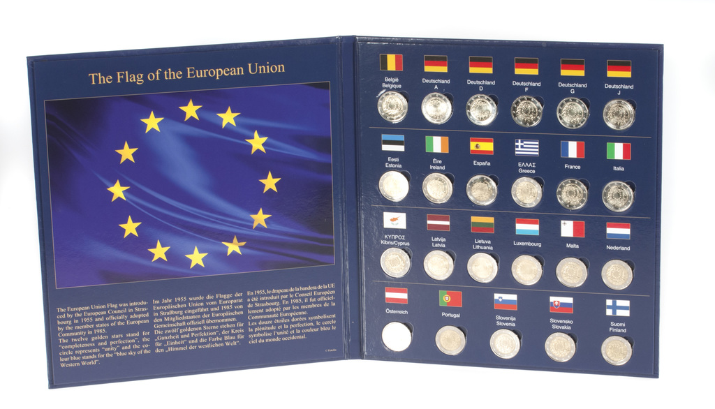 Полная коллекция памятных монетов 2 евро 