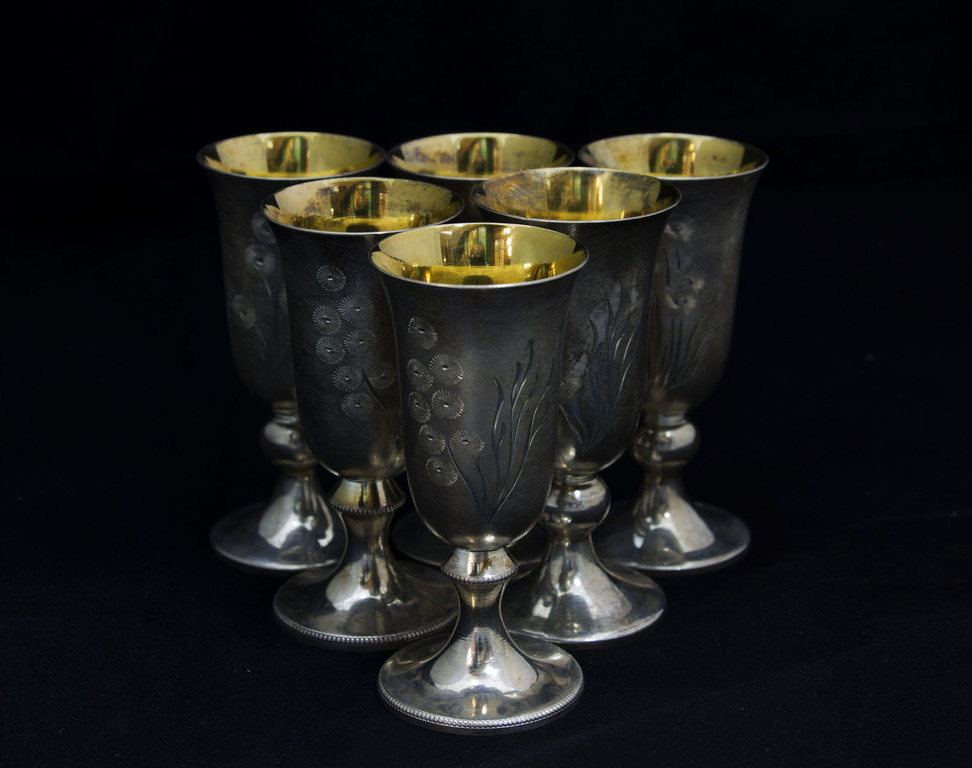 Silver cup / cups (6 pcs.)