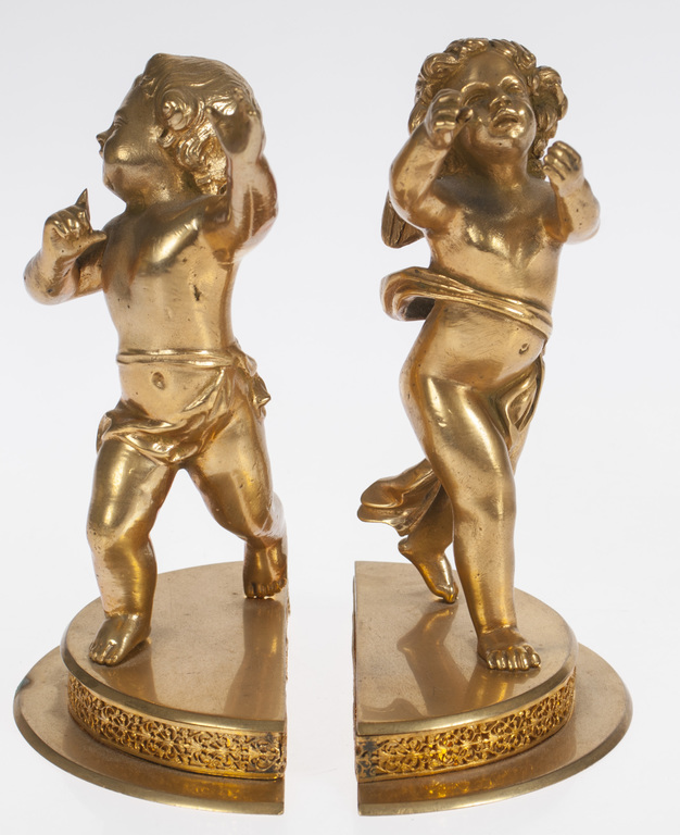 Couple of gilded bronze figures