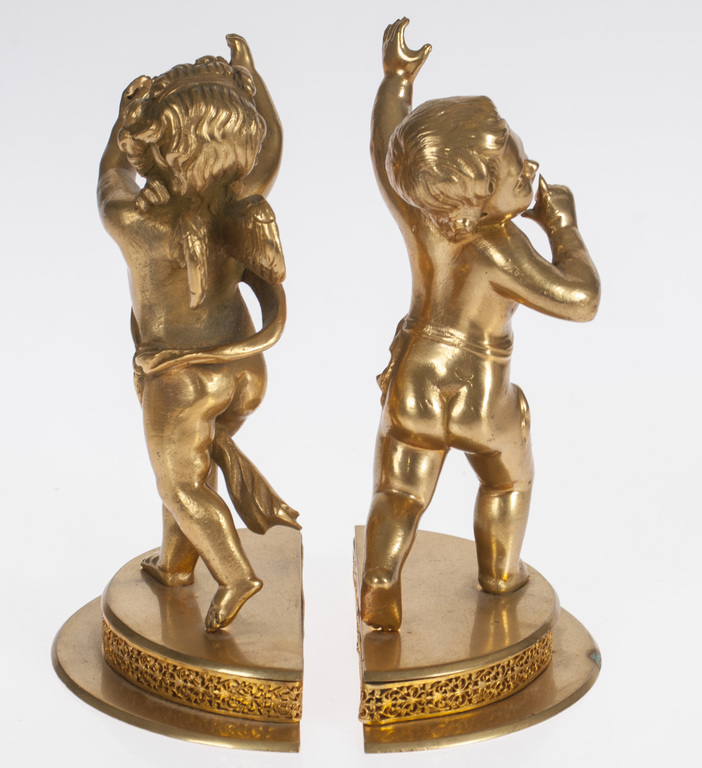 Zeltītas bronzas figūru pāris 