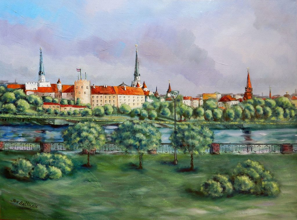 Вид города Риги