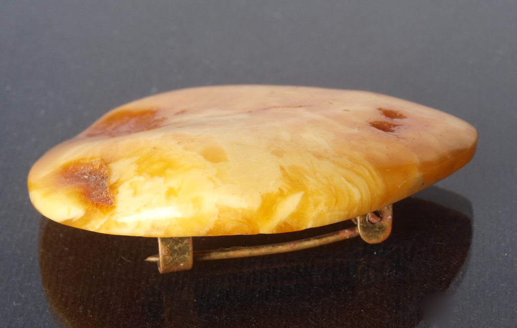 Natural Baltic amber brooch, 3.61 g