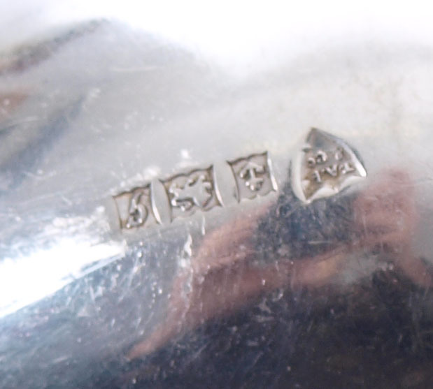 Серебряная ложка с 2-х цветной эмалевым