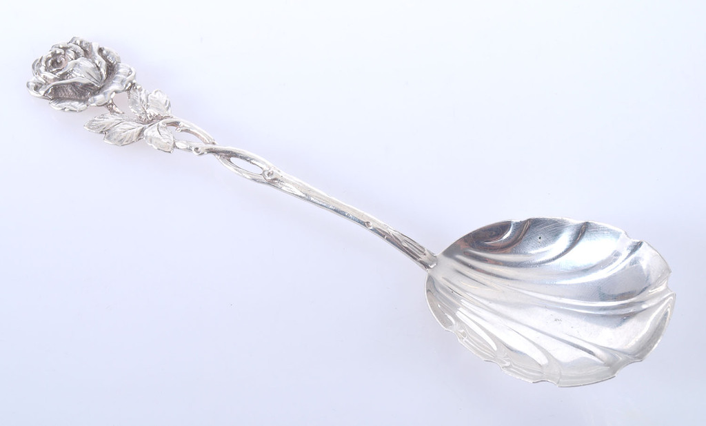 Silver salad spoon