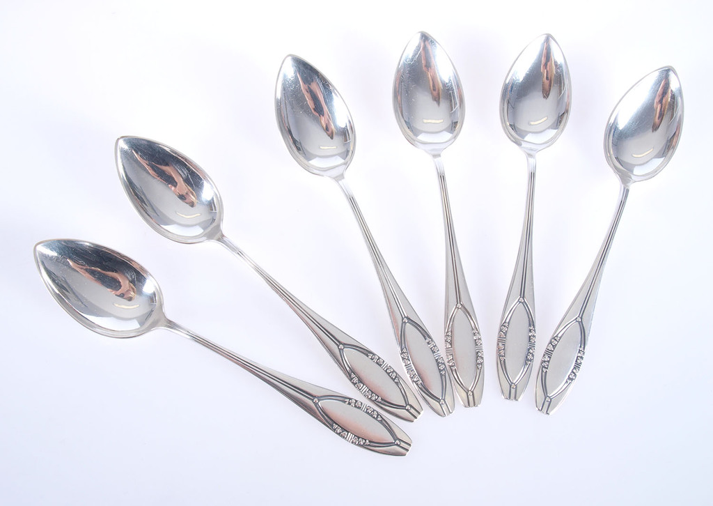 Art Nouveau silver spoon set (6 pcs.)