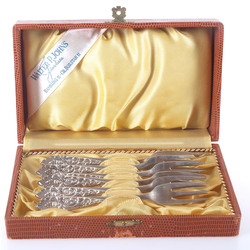 Silver dessert fork set (6 pcs.)