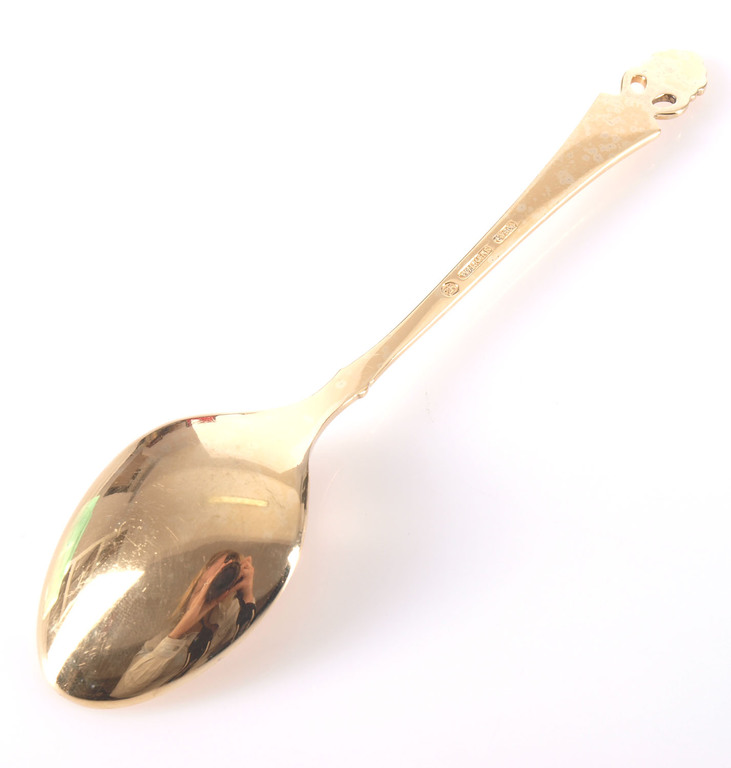 Guilded silver spoon set (6 pcs.)