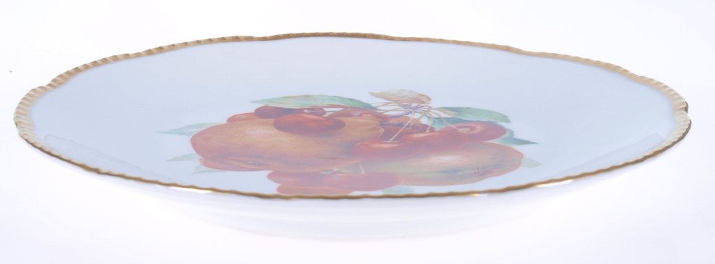 Porcelāna deserta šķīvju komplekts(6 šķīvji, 1 lielais servējamais šķīvis)