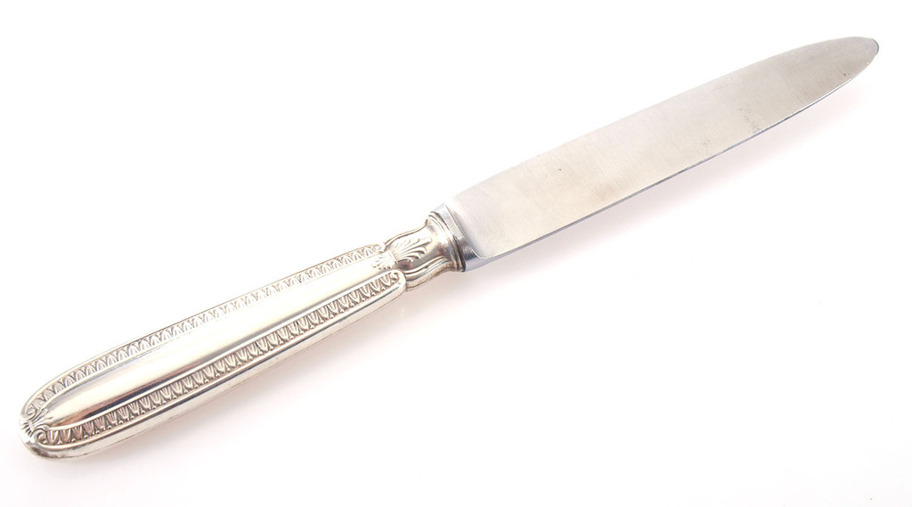 Art Nouveau серебряные приборы комплект - 2-х ложек, 2 ножа, 2 ложки
