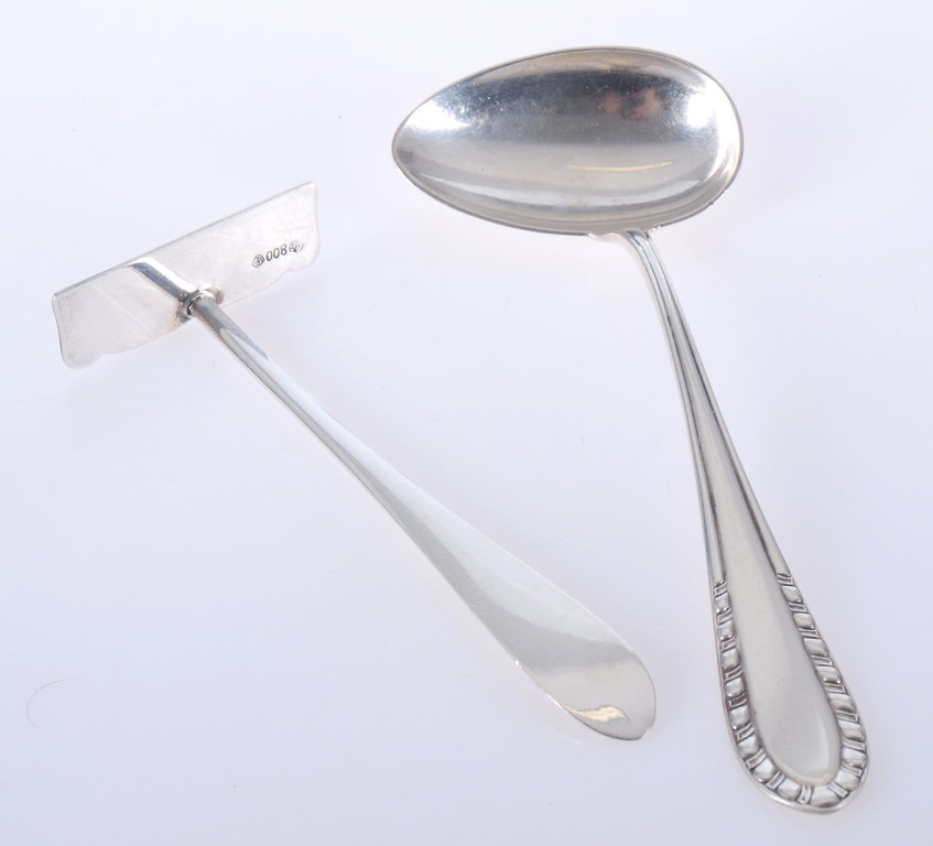 Арт Нуво серебряный комплект для кормлению ребенка