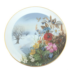 Porcelain wall plate ”Flowers”
