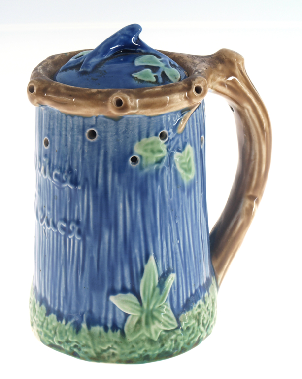 Earthenware mug with lid „Напейся, но не облейся”