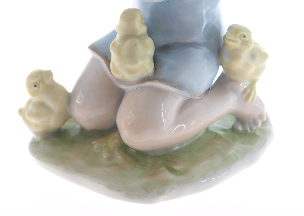 Porcelain figurine ”Boy with chickens”
