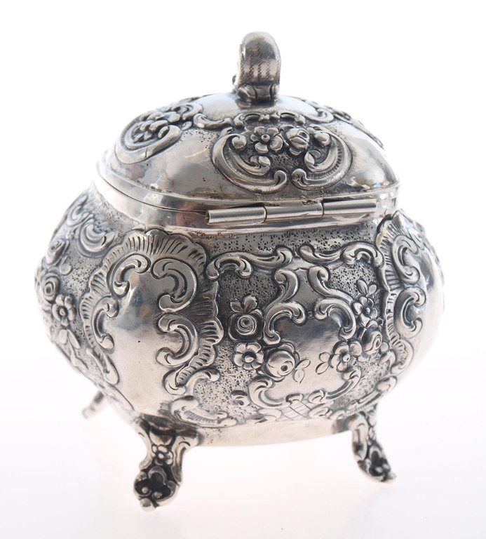 Baroque style silver sugar-basin