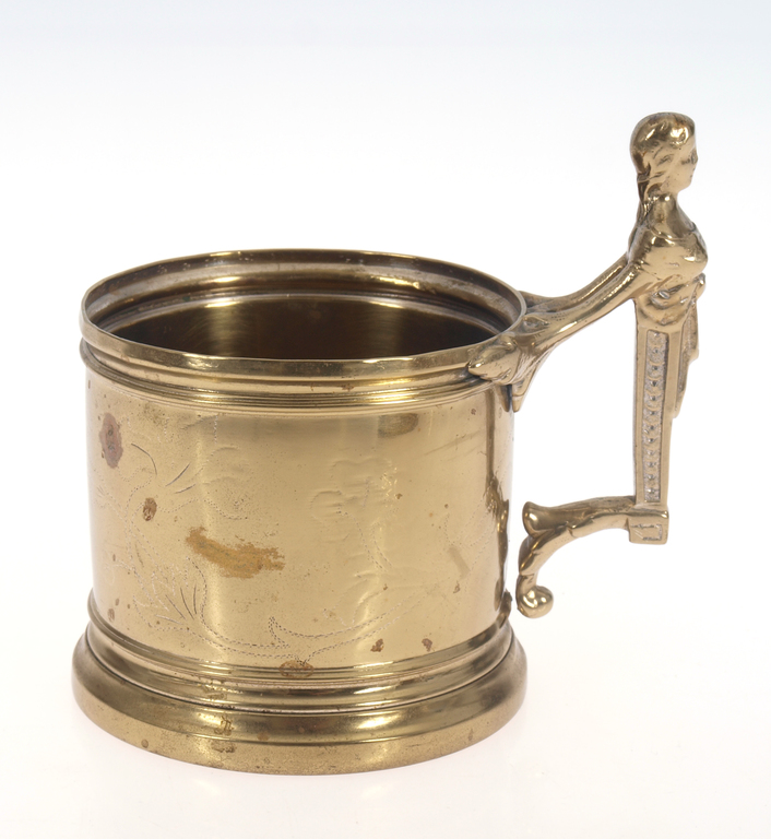 Gilded metal cup holder