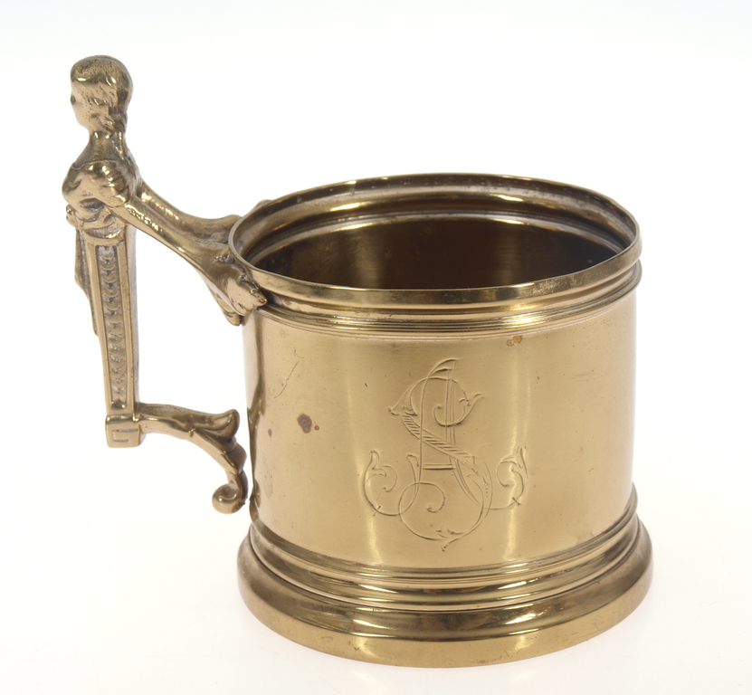 Gilded metal cup holder