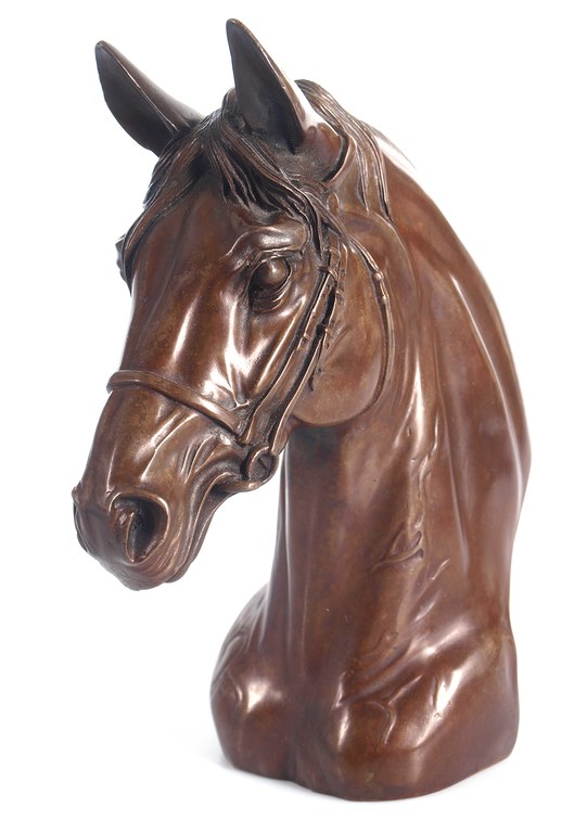 Spelter bust 'Horse head'