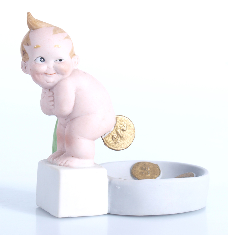 Бисквитная фигурка-миска “Ребенок, кто насрает золотых монет”
