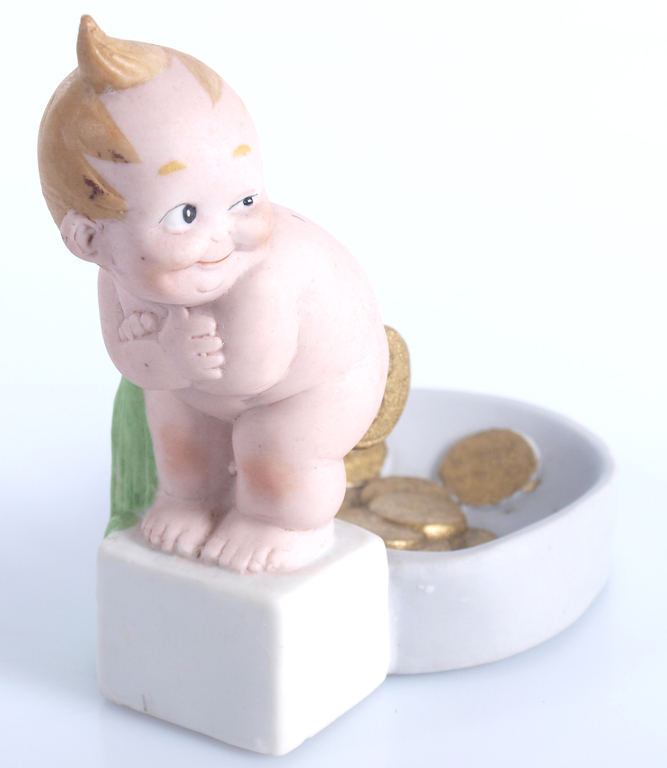 Бисквитная фигурка-миска “Ребенок, кто насрает золотых монет”