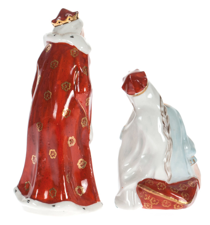 Porcelāna figūru pāris “Karalis Zirnis(Cars Gorohs) un carameita Nesmejana”