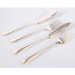 Silver cutlery for fish dishes for 2 persons(2 forks un 2 knives)
