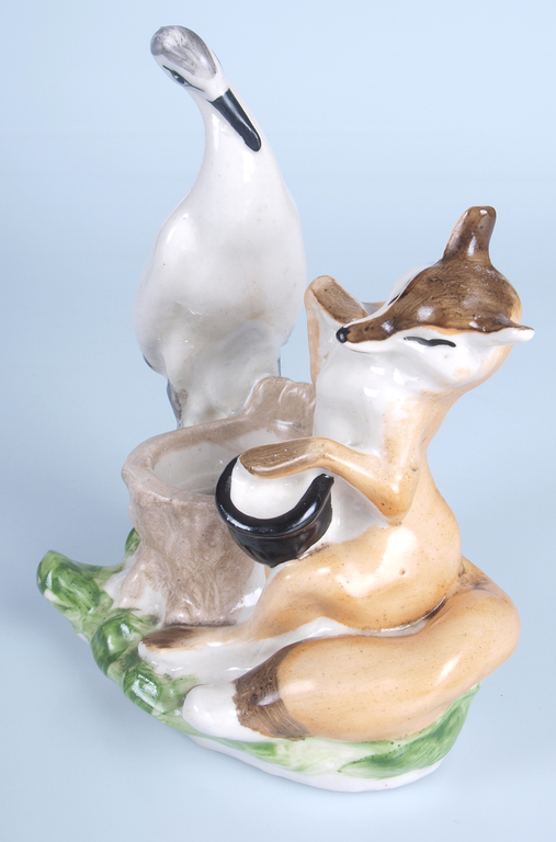 Porcelain figure – utensil „Fox and crane”